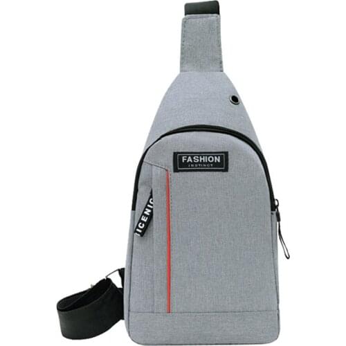 Men Fashion Multifunction Crossbody Bags On Shoulder Travel Sling Bags Pack Messenger Pack With Earphone Hole Chest Bag For Male