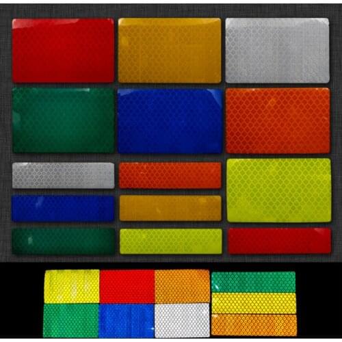 Security Night Warning Patch Reflective Stickers Luminous Strip Vehicle Colorful Identification Badge Military Appliqued Velcro