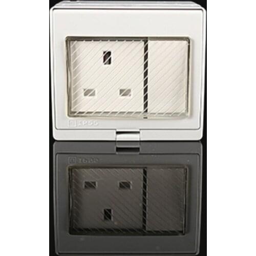 Waterproof 13A Outdoor Switched Single Socket Damp Proof IP55 Outside UK Plug Home Improvement Electrical Sockets