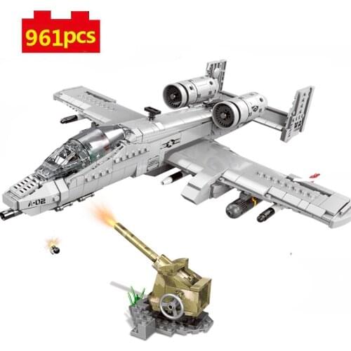 Military Series U.S. Air Force A-10 Attack Fighter pilot Figure DIY Model Building Blocks Bricks Toys Gifts