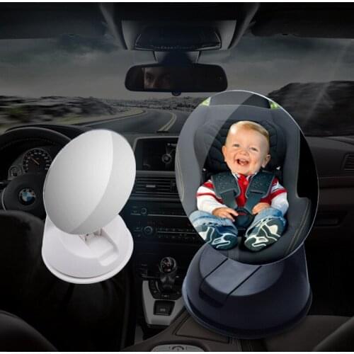 Mirror with Sucker Plastic Electroplated Car Interior Baby Rearview Mirror Childrens Sight Glass Baby Car Rearview Mirror
