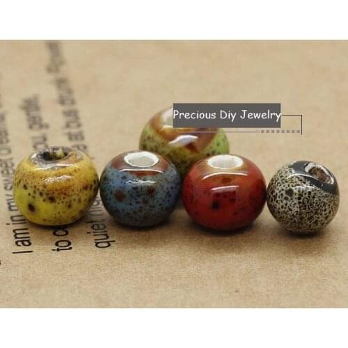 10mm 50pcs Round Leopard print Ceramic Beads,Loose Beads Fit Jewelry Diy Spacer beads NX001-1