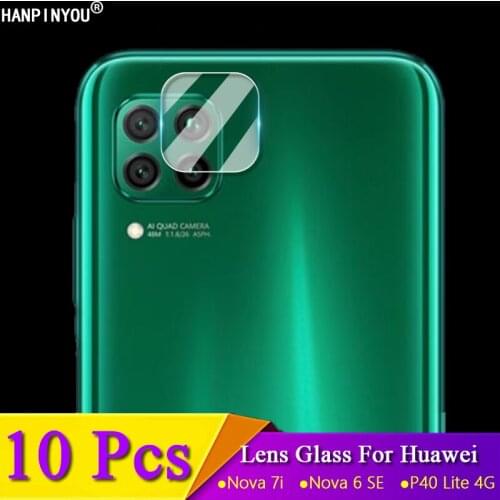 10 Pcs For Huawei Nova 7i 6 SE P40 Lite 4G 6.4" Clear Ultra Slim Back Camera Lens Protector Cover Tempered Glass Protection Film