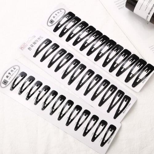 10Pcs Water Drips Black Colored Hair Clips Fashion Women Girls Barrettes Female Girls Headwear Lady Hairpins Hair Accessories