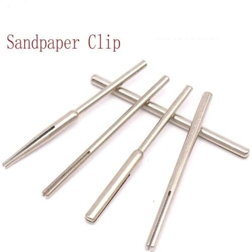 10pcs Sandpaper Clamp Split Mandrels 50mm Long Abrasive Holder Clip Rod Carved Point For Dremel Rotary Grinder Tools 2.35/3mm
