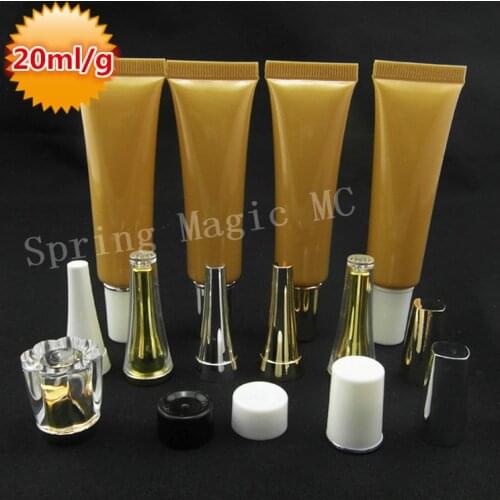 20ml Yellow Soft Tube For Eye Cream/Emulsion,Cosmetic Tube 20g Plastic Soft tube Cosmetic containers hose small Plastic bottle