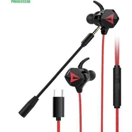 3.5mm type c Headset For Pubg PS4 CSGO Casque Games Gaming In Ear Earphone Headset With Mic Volume Control PC Gamer Earphones