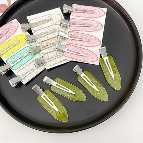 4Pcs/Set Non-Marking Hairpin Makeup Setting Duckbill Clip For Women Japanese And Korean New Hair Accessories