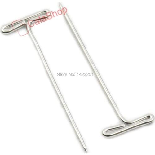 500 pcs / Lot 27mm 1 3/50" T-Pins Safety STEEL Straight Pins Pin Finish Nickle