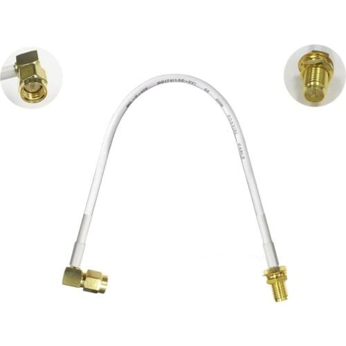 Brand New 1PC SMA male right angle to RP-SMA female nut pigtail cable adapter plug 15/30/50/100cm low loss high quality