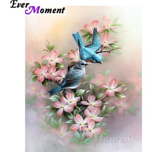 Ever Moment 5d Diamond Painting Full Square Stitch Bird Flower Mosaic Accessories Picture of Rhinestones Embroidery ASF1640