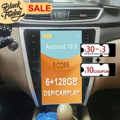 Android 10 Tesla Style Screen For Nissan X-Trail 2013 2014 2020 Car Multimedia Function Player GPS Radio Car Stereo Head Unit