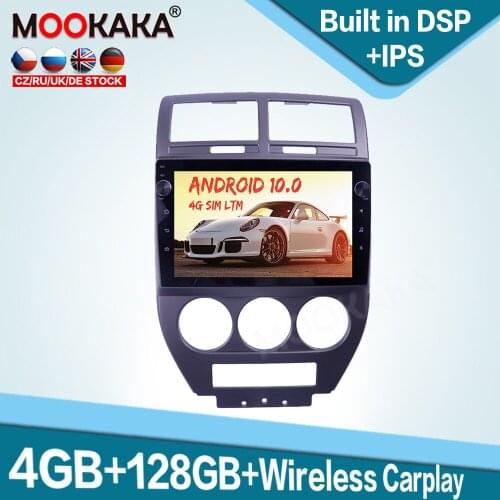 128GB Carplay Android 10.0 Car Multimedia Player for Jeep Compass MK 06-10 Auto Radio GPS Navigation Audio Stereo Head Unit DSP