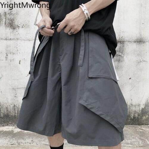 Two Piece Set Hip Hop Suit Detachable Lace-up Apron Skirt Matching Wide Leg Short Streetwear Japanese Fashion Cargo Jogger Punk