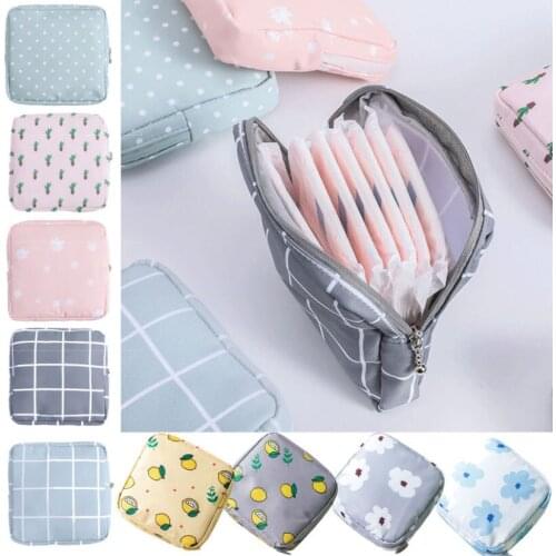 Makeup Cosmetic Bag Organizer Cute Mini Sanitary Napkin Storage/Bag Portable Travel Women Storage Bag Menstruation