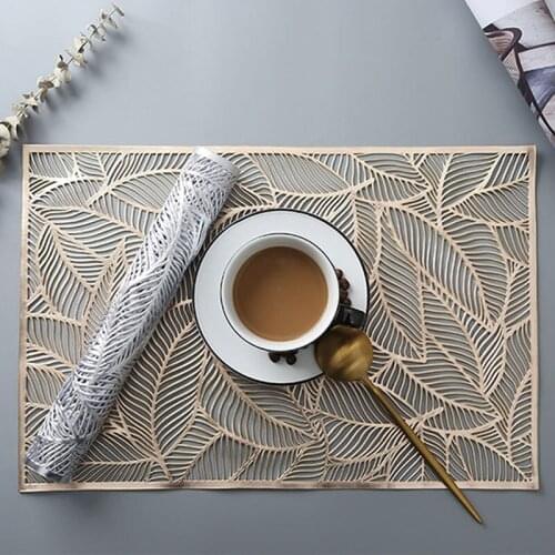 Creative Hollow Dining Table Placemat Non-Slip Heat Insulation Table Mat Baroque Coaster Pads Kitchen Tableware Decoration