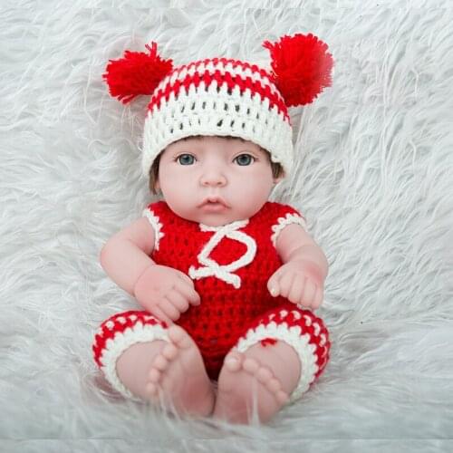 28cm Full Body Soft Vinyl Silicone Reborn Baby Doll Lifelike Alive Toddler Babies Toys Kids Boys Girls Birthday Chirstmas Gift