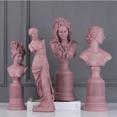 MARY GODDESS DAVID BUST ART SCULPTURE ATHENA VENUS APOLLO STATUE RESIN ART&CRAFT HOME DECORATION ACCESSORIES R2139