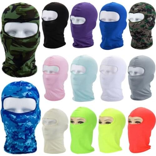 Motorcycle Face Mask Cycling Balaclava Full Cover Face Mask Hat Balaclava lycra Ski Neck Summer Sun Ultra UV Protection Thin