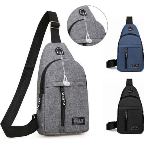 Male Women Nylon Waist Packs Sling Bag Crossbody Outdoor Sport Shoulder Chest Daily Picnic Canvas Messenger Pack Bolsa