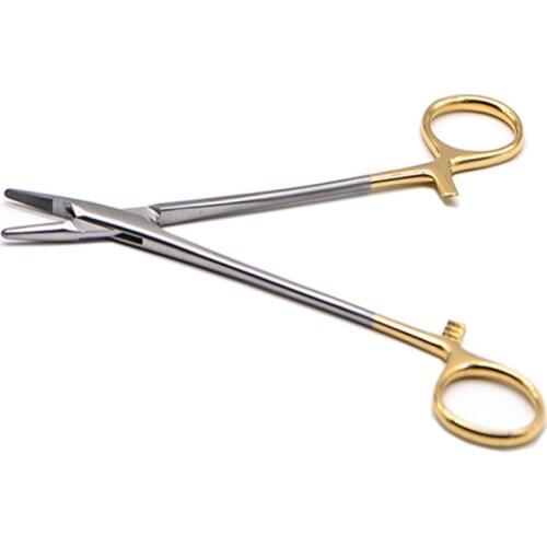 Dental Needle Holder Pliers with TC Head 12.5cm Length German Reusable Stainless Steel Orthodontic Forceps Surgical Instrument