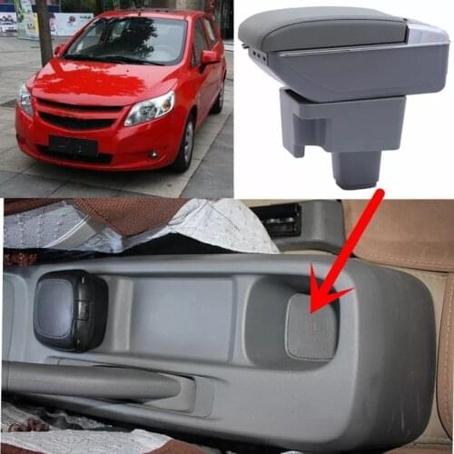 Armrest storage box car organizer seat gap case pocket content box with USB cup holder fit for chevrolet sail 2011-2014