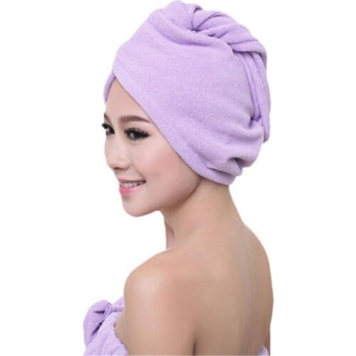 Microfiber Bath Towel Hair Dry Quick Drying Lady Bath towel soft shower cap hat for lady man Turban Head Wrap Bathing Tools