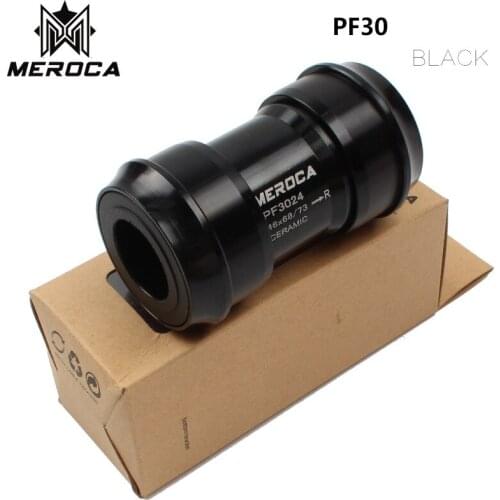 MEROCA BB30 PF30 MTB Bike Press-in Threaded Bottom Bracket Ceramic Bearing Center Axle For Shimano