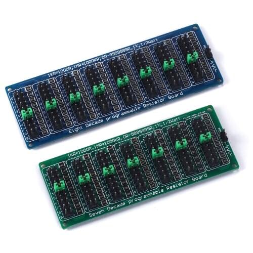 0.1R-9999999R Programmable Resistor Resistance Board Module 1/2W 1% 8pcs Jumper Caps 0.1-9999999MΩ