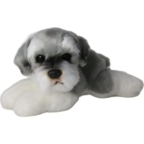 Schnauzer plush toy dog simulation dog high quality doll cute dog toy for girlfriend home decor special birthday Xmas gift for k