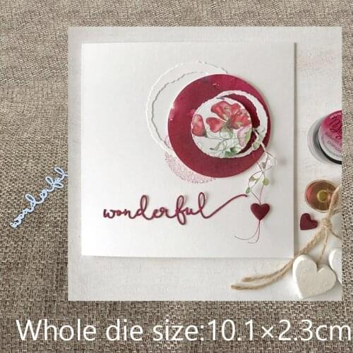 New Design Craft Metal Cutting Die cut die wonderful letters scrapbooking Album Paper Card Craft Embossing Die Cuts