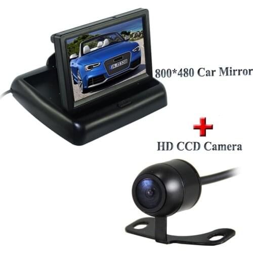 Parking Assist 4.3 Inch TFT LCD Mirror Monitor With Car Rear view camera Reverse Night Vision Sensor System