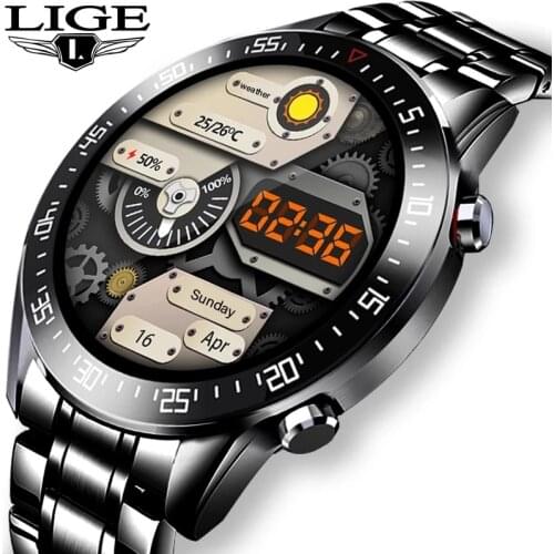 SMART WATCH LIGE 2021 men heart rate information reminder blood pressure Smart sports Watch impermea