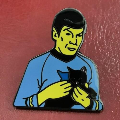 Spock Holding a Black Cat Enamel Pin Current Earth crises would fill a tape bank, captain