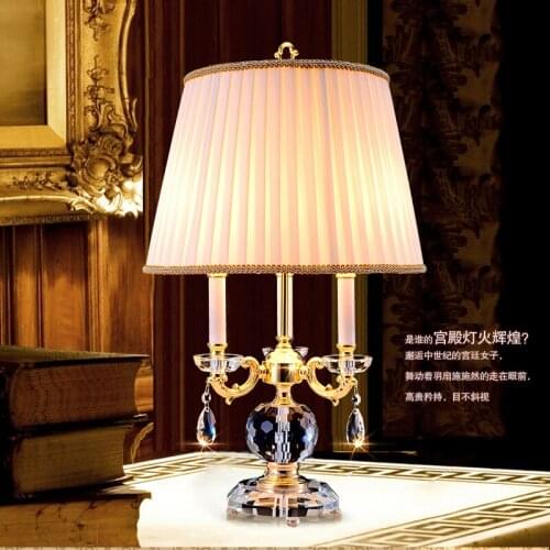 Light study room Modern Crystal Table Lamps For Living Room Bedroom Iron Chrome Lamp shades Bedside Design Desk Light crystal