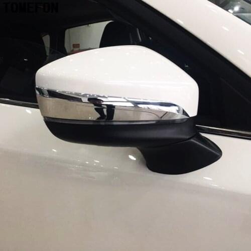 TOMEFON 4pcs ABS Chrome Accessories Exterior Car Rearview Mirror Cover Trim Stripe Car Styling For Mazda CX-5 CX5 2017 2018