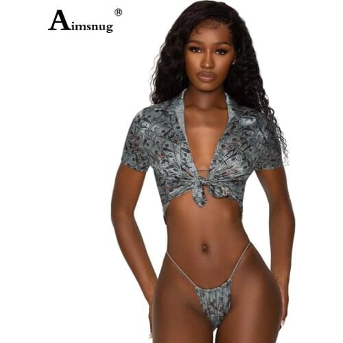 Women Bikini Sets Swimwear Female Three Pieces Swimsuit Model Flower Print Beachwear Crop TOP 3PCS Surfing Swim Clothing 2021