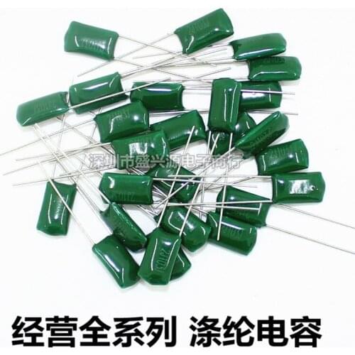 100pcs 2J103J Polyester capacitor MYLAR CAP 630v 0.01uf 10nf p=5mm