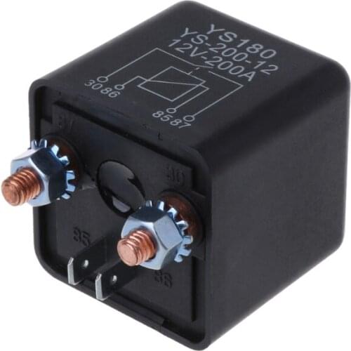 12V 200Amp Start Relay 4Pin Heavy Duty ON/OFF Switch Split Charge Relay For Car