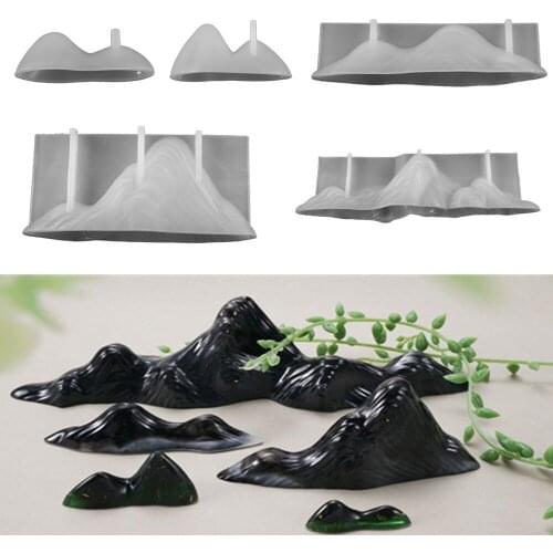 3D Mountain Silicone Molds Dried Flower Resin Decorative Craft Rockery Epoxy Resin Mold for DIY Jewelry Making Home Decorations