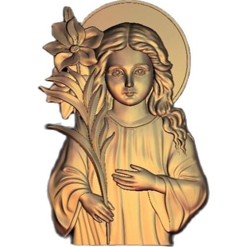 3D girl relief for CNC router engrave Artcam Aspire type3 STL format file M474