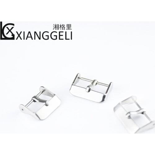Watch accessories 12mm14mm16mm pin buckle suitable for all types of silicone strap stainless buckle