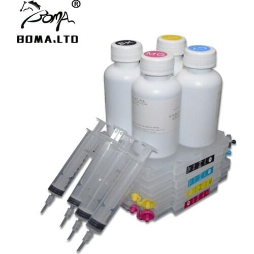 Free Cost!!! 4PC GC 41 Sublimation Ink With 4PC Refill Ink Cartridge For Ricoh GC41 Printer With Permanent ARC Chip