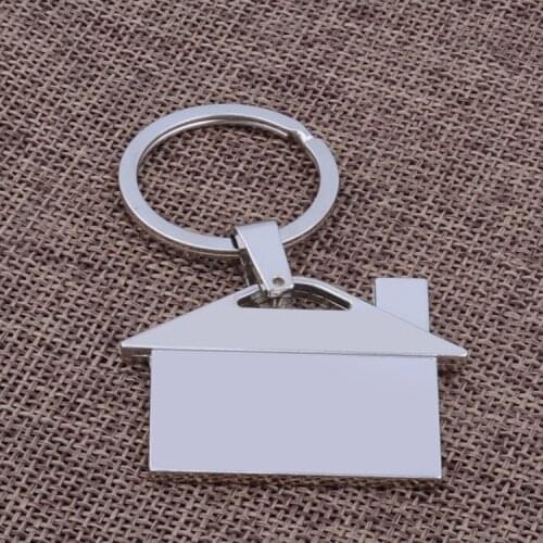 FREE SHIPPING by FEDEX 100pcs/lot New Blank House Key Chains Metal House Keyrings for Promotion Gifts