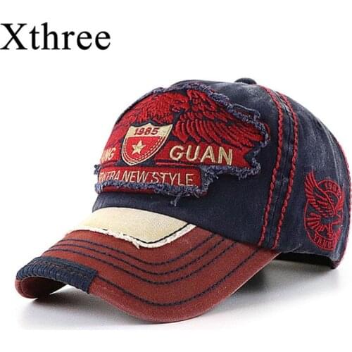 Xthree New Cotton Baseball Caps for Men Cap Women Hat Snapback Embroidery Casual Cap Casquette Dad Hat Hip Hop Cap