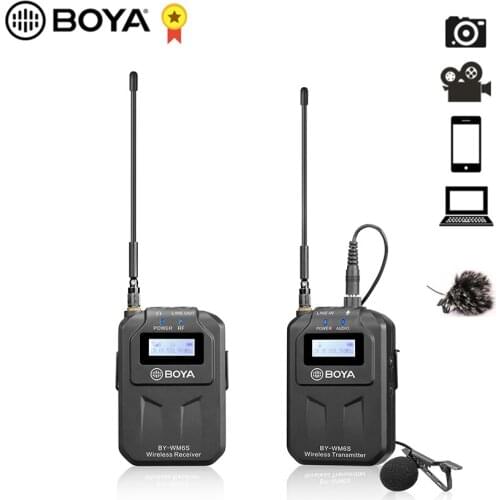 BOYA BY-WM6S Rechargeable UHF Wireless Microphone CH48 70m Range for Smartphone Tablet DSLR SLR Camera Camcorder Audio Recorde 2
