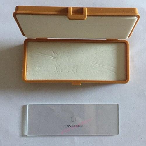 C1 0.01MM Microscope slides Reticle Calibration Ruler Stage Micrometer Glass Measuring Microscope Micrometer Drop shipping