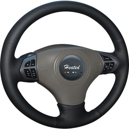 Heated Steering Wheel Cover for Suzuki Grand Vitara 2007-2013 Hand Sewing Anti-slip Microfiber leather braid on the steering whe