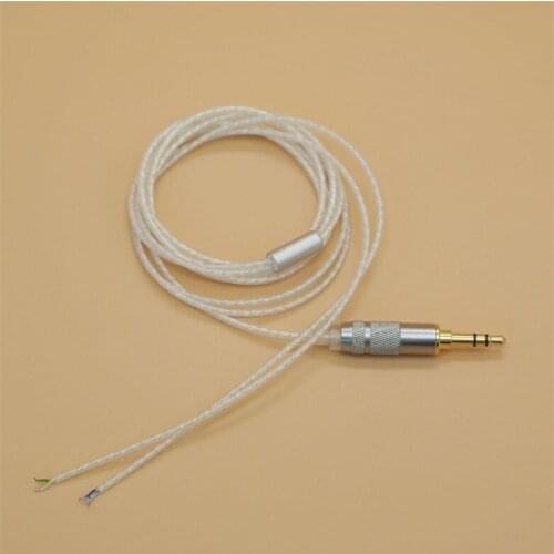 Diy earphone wire single crystal copper silver plated wire 1.2m