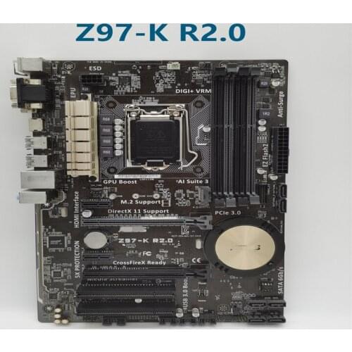 For Used asus Z97-K R2.0 Desktop Motherboard Z97 Socket LGA 1150 i7 i5 i3 DDR3 32G SATA3 ATX